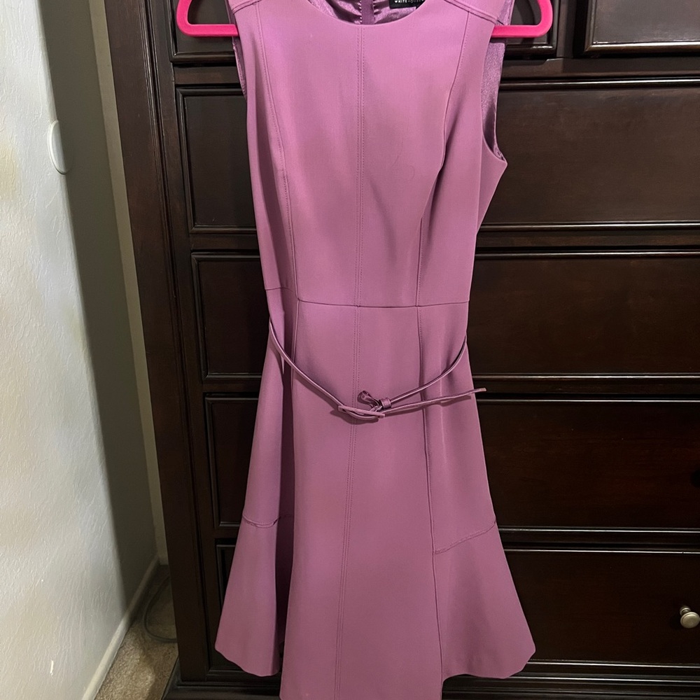 White House Black Market Pink Sleeveless Peplum Sheath Dress
